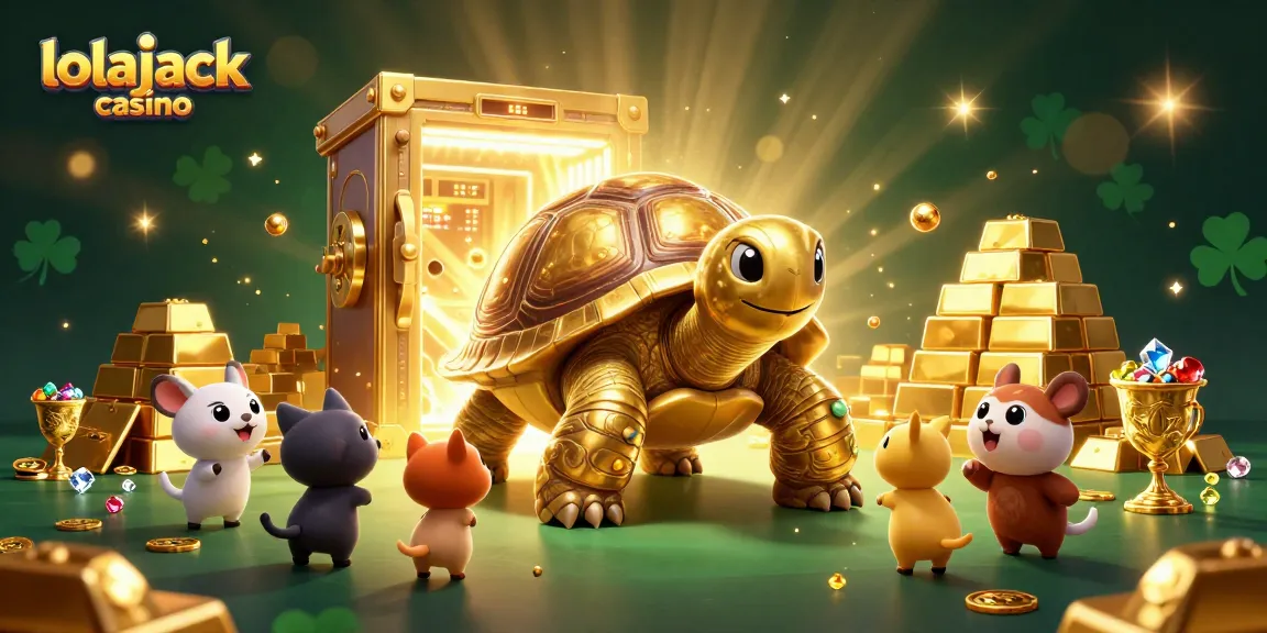 Experience the excitement at lolajack casino with a dynamic 3D illustration of gaming joy.