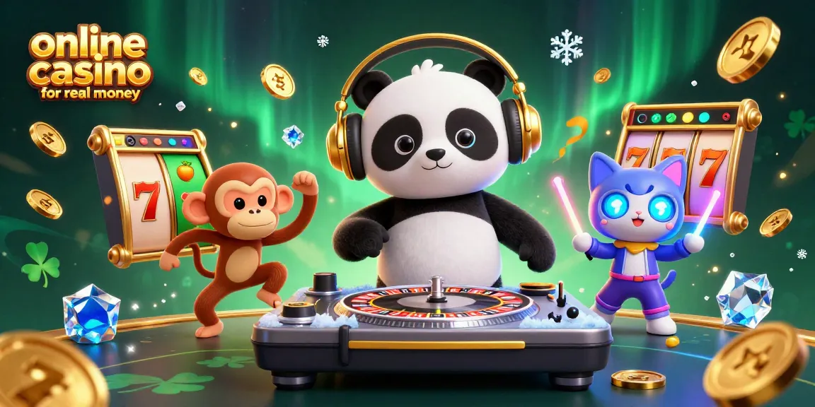 Experience vibrant excitement at an online casino for real money with colorful characters and dynamic game elements.