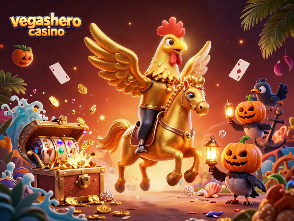 Experience the excitement at VegasHero Casino with vibrant characters and immersive gameplay elements.