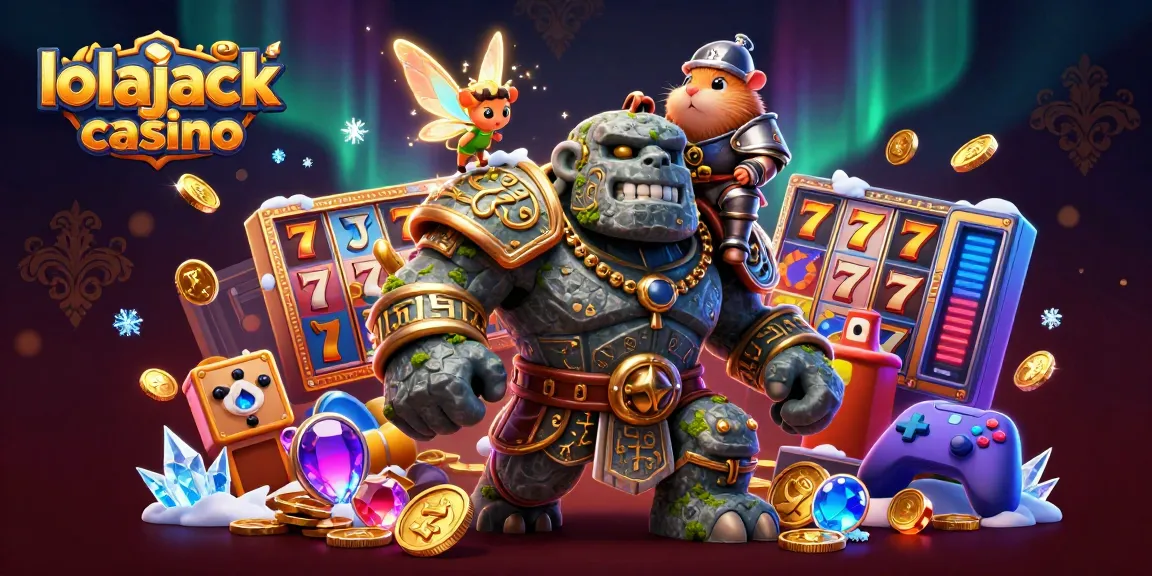 Experience the excitement of lolajack casino with vibrant slot reels and magical characters!